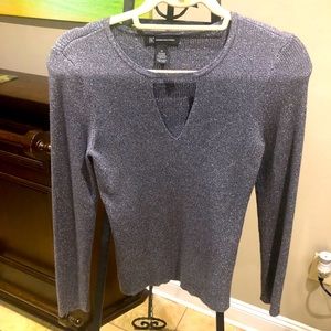 Sparkle cut out Long sleeve shirt